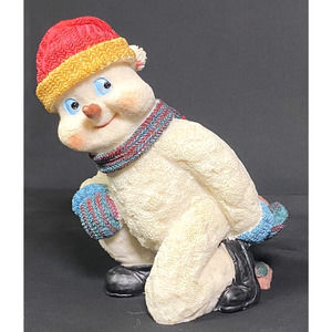 Snowman Wine Bottle Holder Kirkland Christmas Figurine Winter Holiday Party